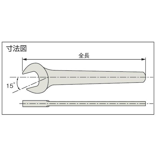 【海外手配品 納期-約2ヶ月】Ａｍｐｃｏ ［AMC0128］ 防爆片口スパナ 二面幅寸法２１ｍｍ AMC-0128 280-5111_1