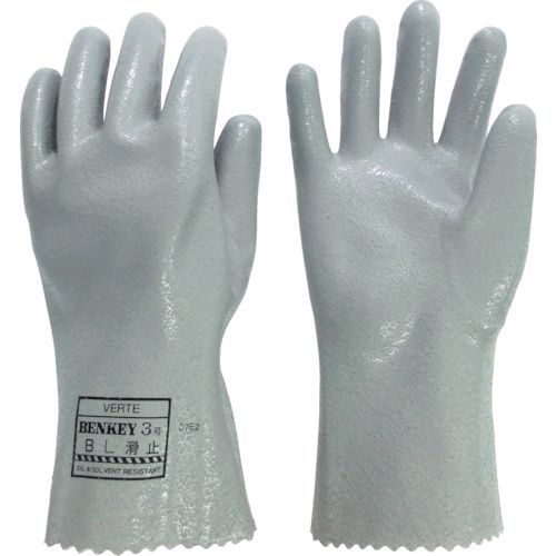 ミドリ安全 BENKEYNO3BSUBERIDOMEL 耐溶剤性・油脂対応手袋 ベンケイ3号B型 すべり止め付 L