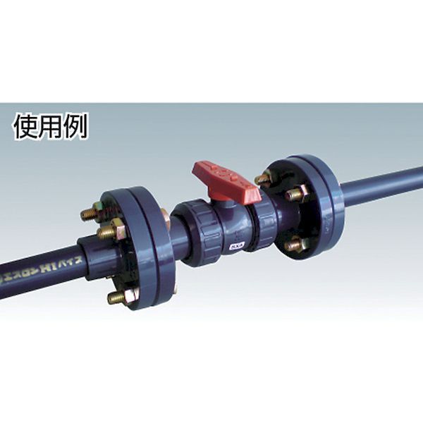 エスロン BV50FX 塩ビ製ボールバルブ フランジ式 本体ＰＶＣ ＯリングＥＰＤＭ ５０ 長さ２３４ｍｍ×高さ１８５ｍｍの通販は