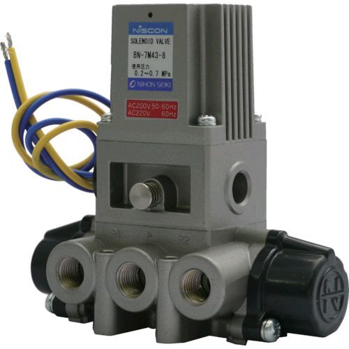 日本精器 BN-7M43-8-E200 ４方向電磁弁８ＡＡＣ２００Ｖ７ＭシリーズシングルBN7M438E200 104-552の通販は 11,760円