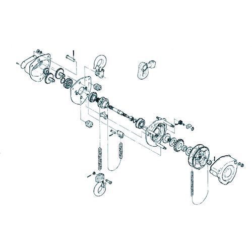 キトー C1FA00510014 チェーンブロック マイティＭ３形 ＣＢ００５用部品 上フック１式