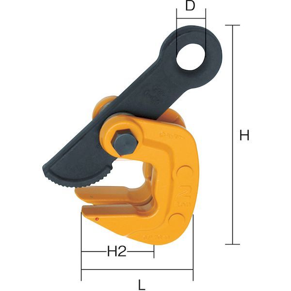 スーパー HPC1N 水平横吊クランプ（クランプ範囲：０〜４０ｍｍ） スーパーツール SUPERTOOL 水平横吊りクランプ