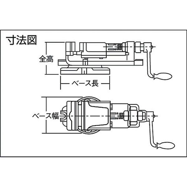 トラスコ中山 KV-100 Ｋ型ミーリングバイス 回転台付き １００ｍｍ KV100 121-6406 回転台付き tr-1216406