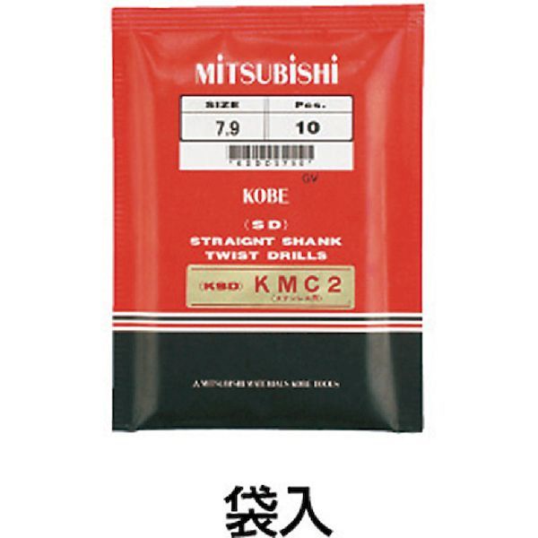 三菱Ｋ KSDD0860 【5個入】ＫＳＤ 藍緑色ステンレス鋼産業用 ストレートハイスドリル ８．６粍