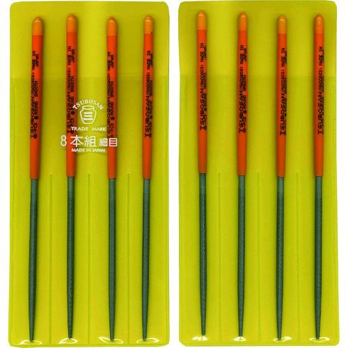 ツボサン TSUBOSAN MA008-03 組ヤスリ　８本組　丸　細目 MA00803