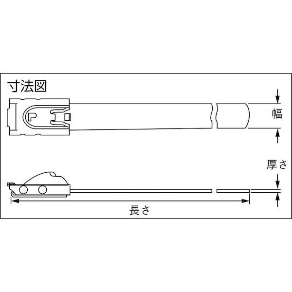パンドウイット MLT6H-LP ＭＬＴタイプ 自動ロック式ステンレススチールバンド ＳＵＳ３０４ 幅７．９ｍｍ 長さ５２１ｍｍ ５０本入り ＭＬＴ６Ｈ−ＬＰの通販は