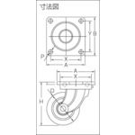 ヨドノ MHA-MG300X100 鋳物重量用キャスター 許容荷重８８２ 取付穴径１６ｍｍ MHAMG300X100 305-3121_1