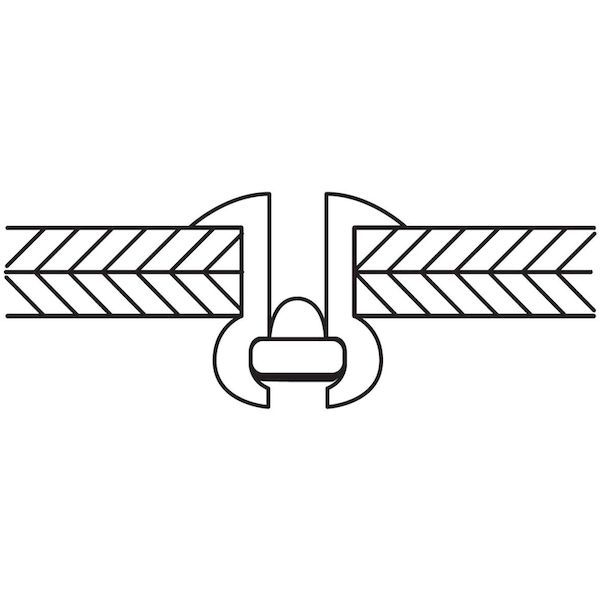 （株）ロブテックス ［NA86EB］ ブラインドリベット アルミ／アルミ製 ８−６ １００本入 エコＢＯＸ エビ エコBOX 8-6