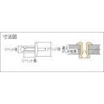 （株）ロブテックス ［NA86EB］ ブラインドリベット アルミ／アルミ製 ８−６ １００本入 エコＢＯＸ エビ エコBOX 8-6