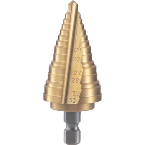 トラスコ TRUSCO NMS-33EG 電気設備用ステップドリル ２枚刃チタンコーティング ２１〜３３ｍｍ NMS33EG 277-5832