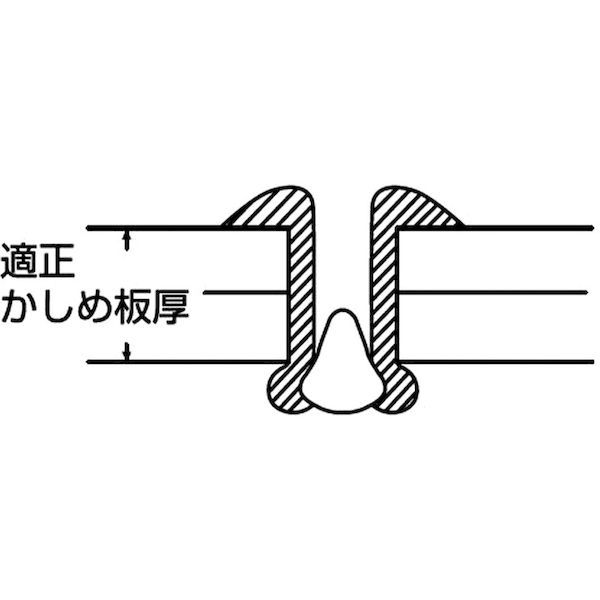 ロブテックス LOBSTER NSS 8-6 ブラインドリベット ステンレス／スティール製 ８−６ ５００本入 箱入 NSS86 ブラインドリベット エビ ス_6