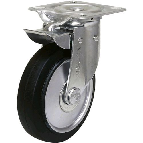 シシク ［NJK-130W］ 自在⇔固定切換キャスター　ゴム車輪　１３０径 NJK130W 353-5746