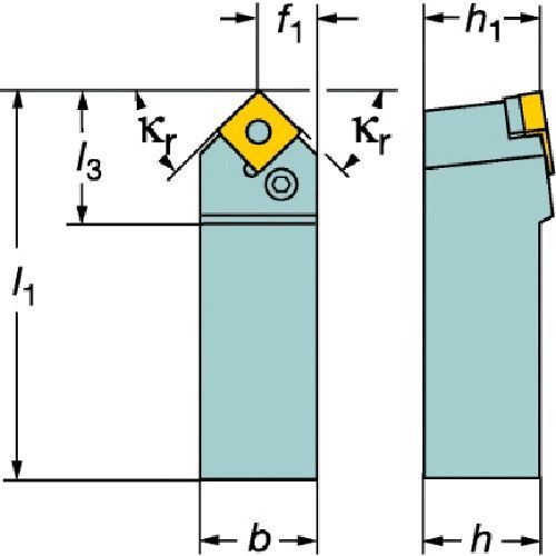サンドビック ＳＶ PSDNN4040S25 T−Max P ネガチップ用シャンクバイト 603-7496【キャンセル不可】の通販は