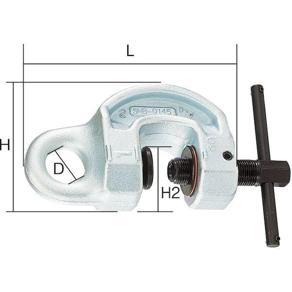 イーグル・クランプ SBN51040 ねじ式クランプ ＳＢＮ−５ｔ １０−４０_1