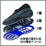シモン SL22BL26.0 安全靴 編上靴 SL22−BL黒／ブルー 26．0cm 435-1410_3