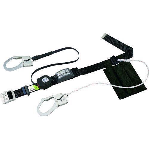 タイタン SLN505-W-BL リーロックＳ２ＮＥＯライト ロック装置付巻取器＋補助ロープ式胴ベルト ブラック 墜落制止用器具 墜落制止用器具