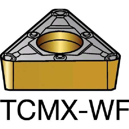 サンドビック ＳＶ TCMX090204-WF5015 【10個入】  コロターン１０７　旋削用ポジ・チップ　５０１５　ＣＭＴTCMX090204WFの通販は