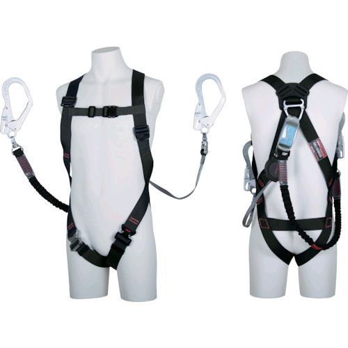 TH510OHNV93SVOTBLKL2R23BX ライトハーネス ツインランヤード付き ＴＨ−５１０−ＯＨＮＶ９３ＳＶ−ＯＴ ワン・ハンドリトラ＋ノビロン 黒 Ｌサイズ 赤の通販は