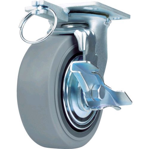 ＳＡＭＳＯＮＧ　ＣＡＳＴＥＲ TP6660MIRBBTGTLB 重荷重用キャスター 自在 ゴム車１５０ｍｍ ブレーキ付