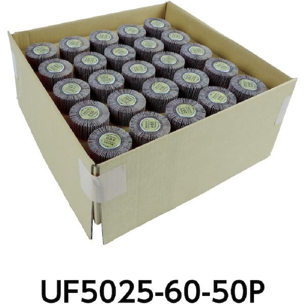 トラスコ中山 ＴＲＵＳＣＯ UF25256050P まとめ買い フラップホイル外径２５×２５×軸径６ ６０＃ ５０個入