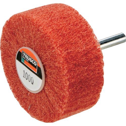 トラスコ中山  UFN5251000 ナイロン軸付ホイール 外径５０×厚み２５×軸６ １０００＃ ５個入