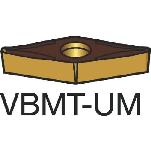 サンドビック ＳＶ VBMT160408-UM1115 【10個入】 コロターン１０７　旋削用ポジ・チップ　１１１５　ＣＯＡＴVBMT160408U