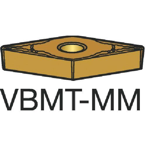 サンドビック ＳＶ VBMT160412-MM1115 【10個入】 コロターン１０７　旋削用ポジ・チップ　１１１５　ＣＯＡＴVBMT160412M