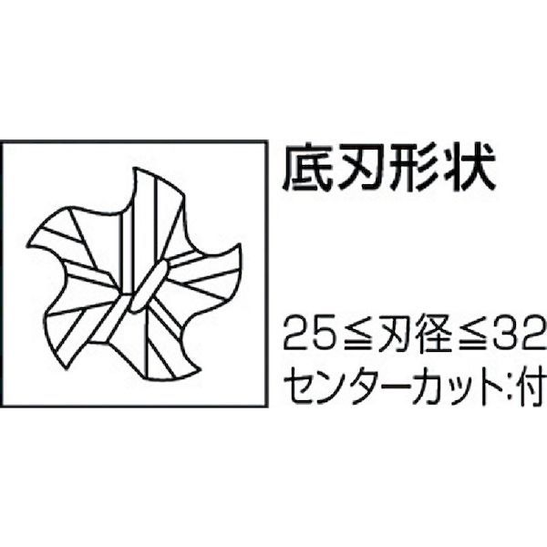 三菱Ｋ VASFPRD2500 ５枚刃バイオレットファイン ハイスラフィングエンドミルショット刃長 Ｓ ２５ｍｍVASFPRD-2500 114-3140