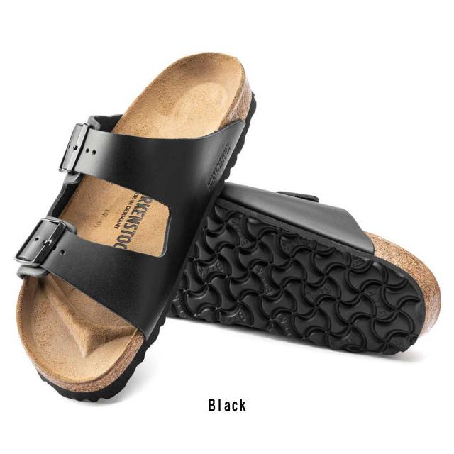 BIRKENSTOCK(ビルケンシュトック)アリゾナ ストラップ サンダル ナチュラルレザー バックル ブラック 定番 ユニセックス ビルケン レギュラー 51191_1