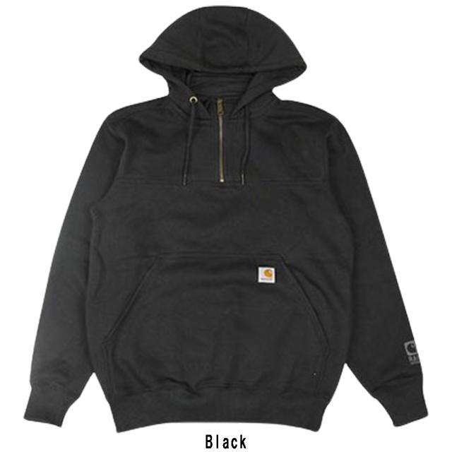 Carhartt(カーハート)フーディー スウェット パーカー ルーズフィット 大きめ オーバーサイズ ハーフジップ レインディフェンダー メンズ 100617_1
