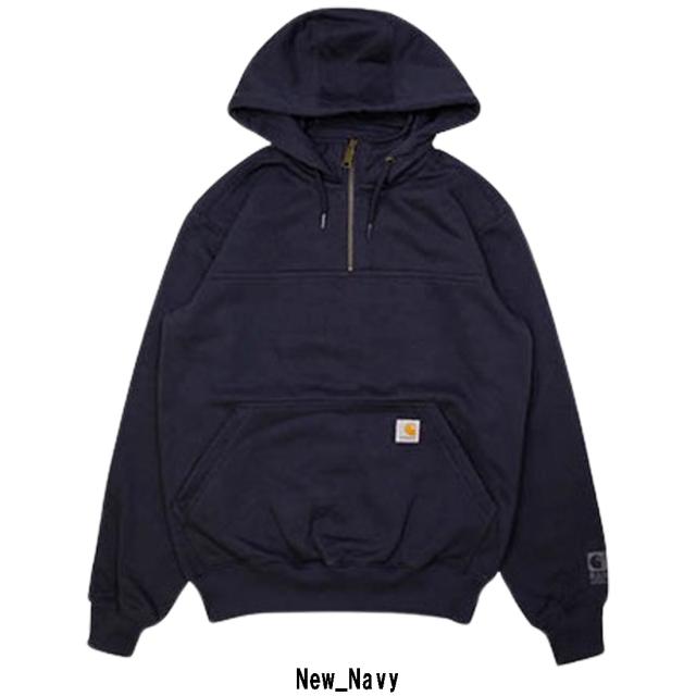Carhartt(カーハート)フーディー スウェット パーカー ルーズフィット 大きめ オーバーサイズ ハーフジップ レインディフェンダー メンズ 100617_7