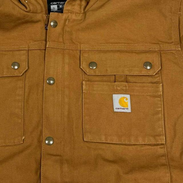 Carhartt(カーハート)ジャケット ダックジャケット ワークジャケット シェルパ 裏ボア フード付き ポケット ウォッシュドダック 防寒 メンズ 103826