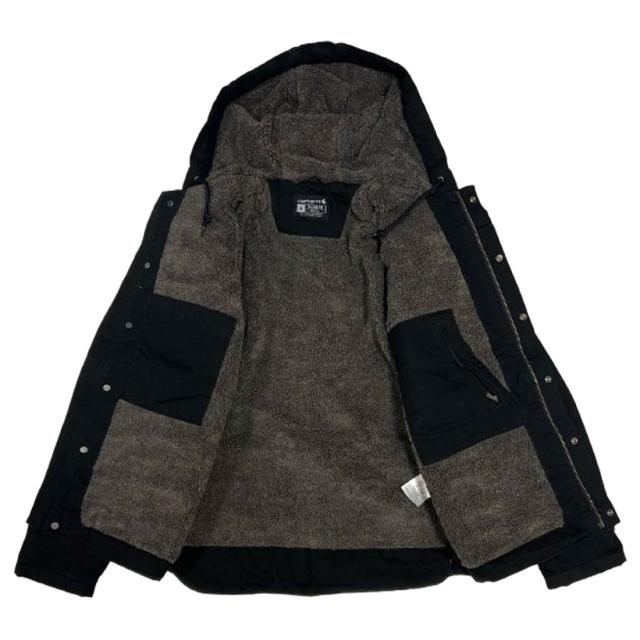 Carhartt(カーハート)ジャケット ダックジャケット ワークジャケット シェルパ 裏ボア フード付き ポケット ウォッシュドダック 防寒 メンズ 103826