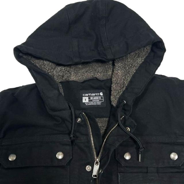Carhartt(カーハート)ジャケット ダックジャケット ワークジャケット シェルパ 裏ボア フード付き ポケット ウォッシュドダック 防寒 メンズ 103826
