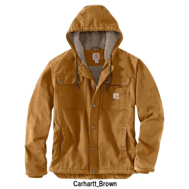 Carhartt(カーハート)ジャケット ダックジャケット ワークジャケット シェルパ 裏ボア フード付き ポケット ウォッシュドダック 防寒 メンズ 103826