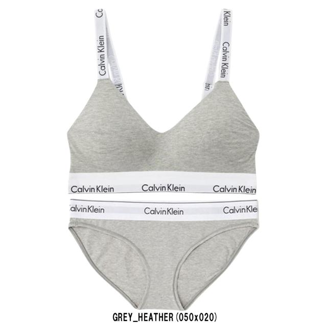Calvin Klein(カルバンクライン)ck レディース ブラ&ショーツ セット スポーツ ジム 筋トレ 運動 無地 女性用 下着 QF7059+F3787_2