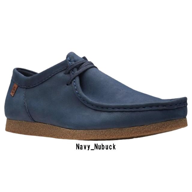 CLARKS(クラークス)シェイカー II ラン モカシン シューズ ヌバック レザー ブルー ネイビー カジュアル SHACRE 2 RUN 26159433_1