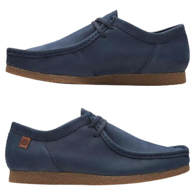 CLARKS(クラークス)シェイカー II ラン モカシン シューズ ヌバック レザー ブルー ネイビー カジュアル SHACRE 2 RUN 26159433_2