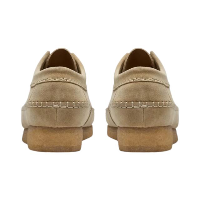 CLARKS(クラークス)ウィーバー モカシン シューズ ローカット レースアップ ベージュ メープル ステッチ スエード カジュアル メンズ Weaver 26172183_4