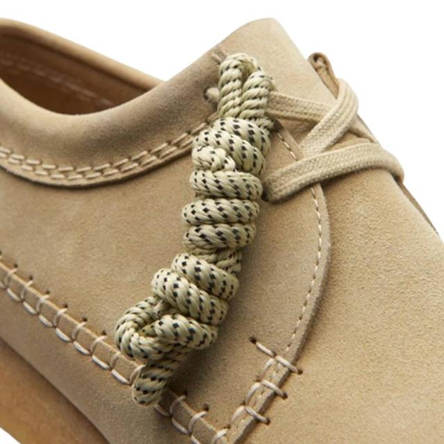 CLARKS(クラークス)ウィーバー モカシン シューズ ローカット レースアップ ベージュ メープル ステッチ スエード カジュアル メンズ Weaver 26172183_5