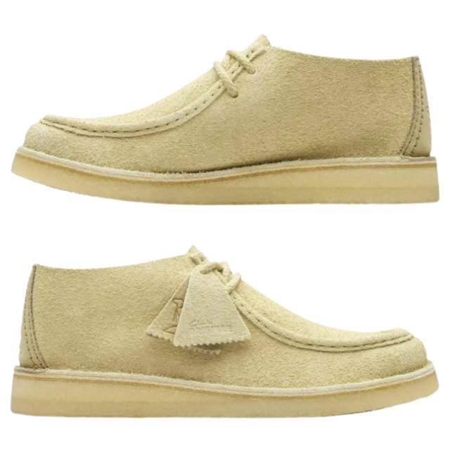 CLARKS(クラークス)デザート ノマド モカシン ローファー シューズ レースアップ メープル ヘアリー スエード トレックマン メンズ Desert Nomad 26176544_2