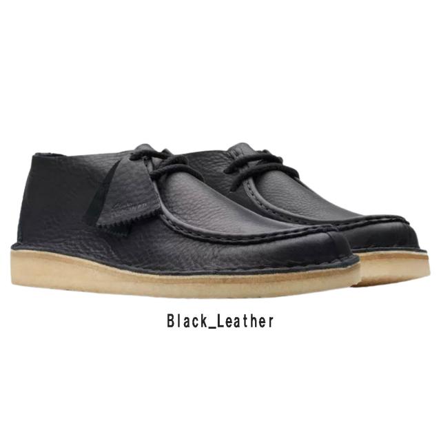 CLARKS(クラークス)デザート ノマド モカシン ローファー シューズ レースアップ ブラック レザー トレックマン メンズ Desert Nomad 26176545_1
