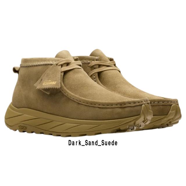 CLARKS(クラークス)ワラビー エデン ハイカット モカシン シューズ スニーカー レースアップ ブラウン スエード ビブラム メンズ Wallabee Eden 26178177_1