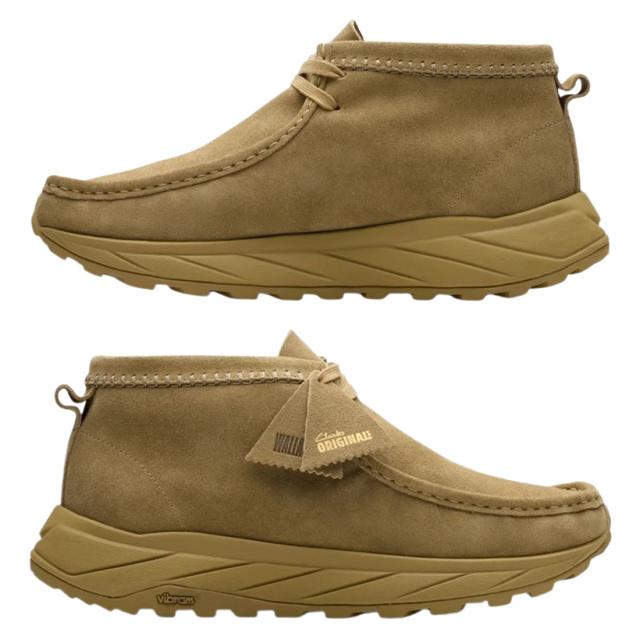 CLARKS(クラークス)ワラビー エデン ハイカット モカシン シューズ スニーカー レースアップ ブラウン スエード ビブラム メンズ Wallabee Eden 26178177_2