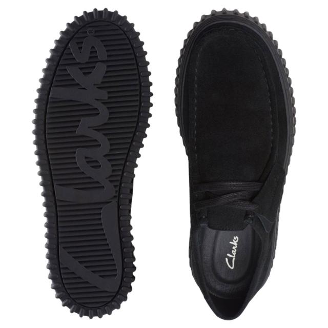 CLARKS(クラークス)メンズ トーヒル ロー シューズ レースアップ モカシン 厚底 ブラック スエード 軽量 カジュアル TORHILL LO 26172019_3
