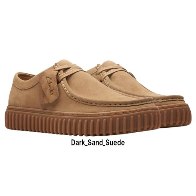 CLARKS(クラークス)メンズ トーヒル ロー シューズ レースアップ モカシン 厚底 ブラウン スエード 軽量 TPR カジュアル TORHILL LO 26173471_1