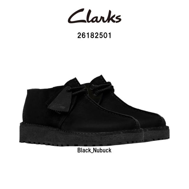 CLARKS(クラークス)メンズ トレック スカウト シューズ レースアップ ブラック ヌバック レザー トレックマン ロゴ カジュアル TREK SCOUT 26182501