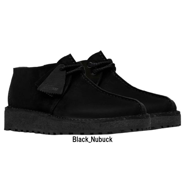 CLARKS(クラークス)メンズ トレック スカウト シューズ レースアップ ブラック ヌバック レザー トレックマン ロゴ カジュアル TREK SCOUT 26182501_1