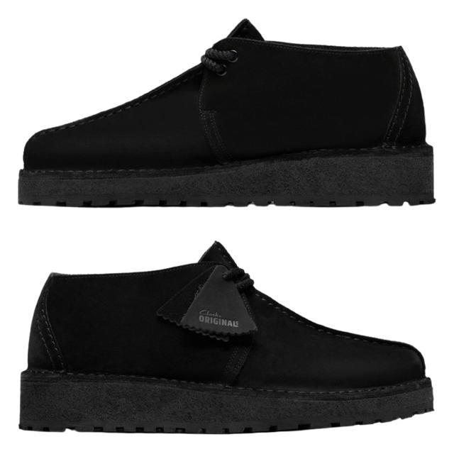 CLARKS(クラークス)メンズ トレック スカウト シューズ レースアップ ブラック ヌバック レザー トレックマン ロゴ カジュアル TREK SCOUT 26182501_2