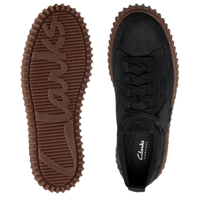 CLARKS(クラークス)メンズ トーヒル レース スニーカー レースアップ シューズ 厚底 リブソール ブラック ヌバック レザー TORHILL LACE 26183470_3